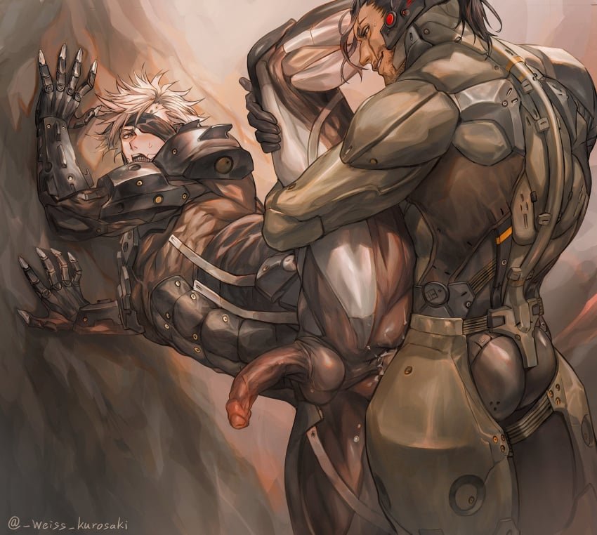 2boys anal_sex jetstream_sam large_penis metal_gear_rising raiden_(metal_gear) samuel_rodrigues weiss_kurosaki yaoi