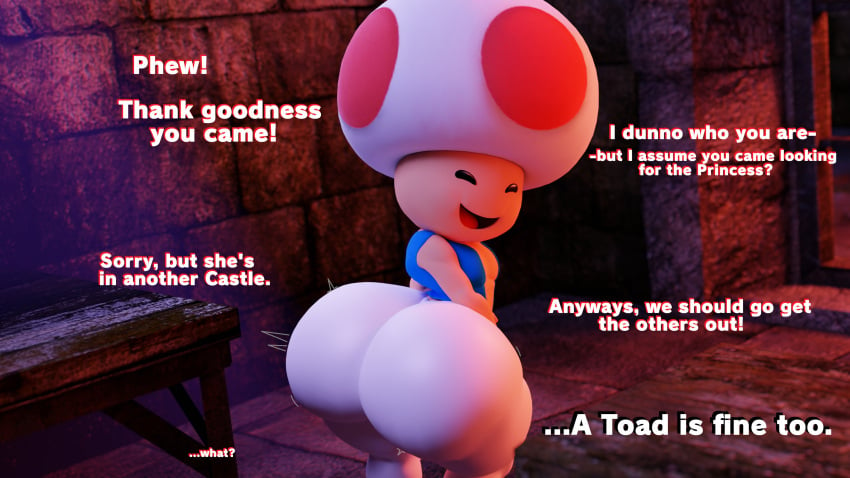 1boy ass big_ass big_butt butt fat_ass fat_butt fuckboy fully_clothed huge_ass huge_butt impending_sex looking_at_viewer looking_back looking_back_at_viewer male male_only mario_(series) nintendo offscreen_character solo super_mario_bros. talking_to_viewer text thick_ass thick_butt toad_(mario) uncle_aiden