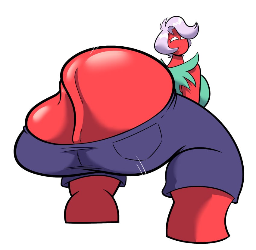 1girls ass ass_clapping ass_cleavage big_ass bottom_heavy breasts bubble_butt butt_crack clapping_cheeks clothing commission dat_ass fat_ass female female_only huge_ass large_ass looking_at_viewer looking_back mouthless no_mouth oboithisisfunky original original_character pants png red_skin shirt solo thick_ass thick_thighs transparent_background twerking white_hair wide_hips