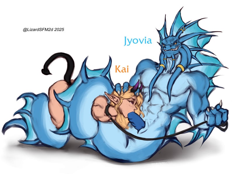 demon_femboy femboy kai leash lizardsfm naga original_character original_characters tail