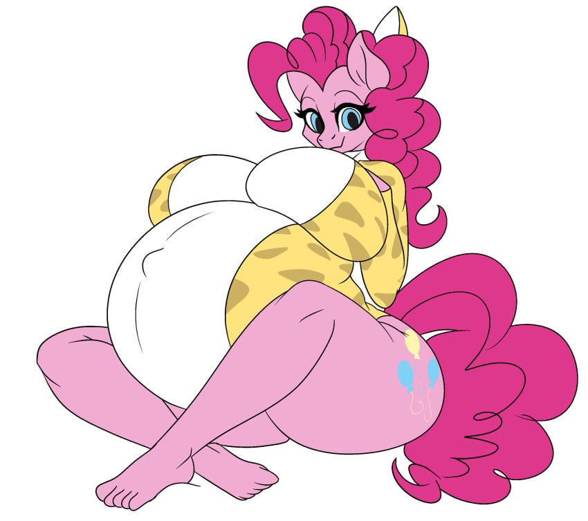 1girls anthro anthrofied big_belly blue_eyes equine friendship_is_magic josie_and_the_pussycats leopard_print leotard my_little_pony pink_body pink_hair pinkie_pie_(mlp) pregnant pregnant_belly pregnant_female sitting sitting_down sitting_on_floor wallyroo