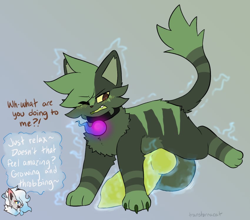 2024 alolan_form alolan_ninetales balls balls_growth big_balls big_penis blush body_control brown_eyes claws cradel_(transtorracat) english_text feral forced forced_transformation fur generation_7_pokemon generation_8_pokemon genital_growth genitals glowing glowing_eyes glowing_genitalia green_body green_fur grey_body grey_fur growth hi_res hisuian_form hisuian_zoroark huge_balls huge_cock hyper hyper_balls hyper_genitalia hyper_penis knot knotted_penis male nintendo penis penis_growth pokemon pokemon_(species) possession raised_leg regional_form_(pokemon) simple_background solo text torracat transformation transtorracat veil_(transtorracat)