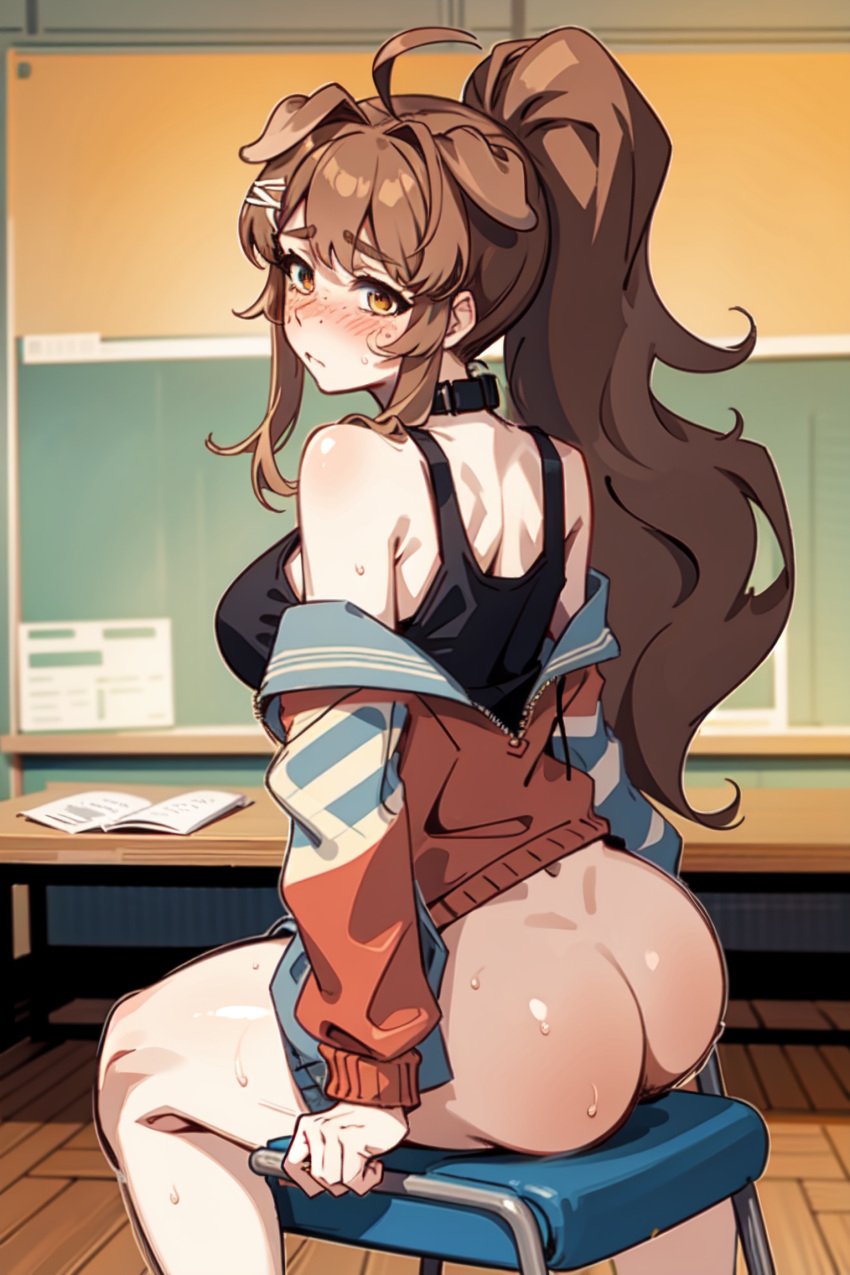 ai_generated brown classroom completely_nude dog_ears dog_girl female from_behind hair hispanic_virtual_youtuber huge_breasts latam_virtual_youtuber latina lilybell_vt long_hair mexican mexican_female oneeshi ponytail ricochetk sitting twitch virtual_youtuber vtuber vtuberfanart wide_hips youtube youtube_hispanic