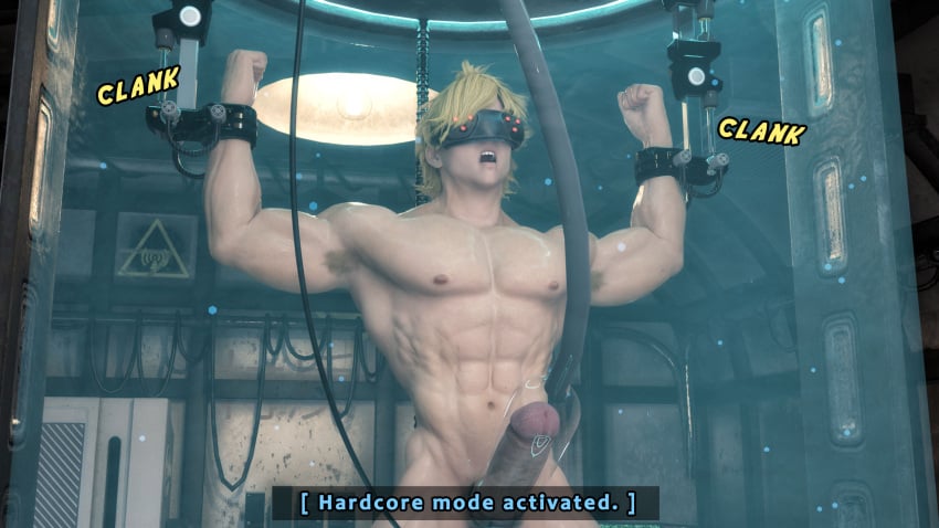 1boy 3d 3d_(artwork) 3d_model armpit_hair armpits blonde_hair brosfate forced_milking leoart male male_focus male_only malesub milking milking_machine muscles muscular muscular_male no_escape oc original original_character restrained submissive_male