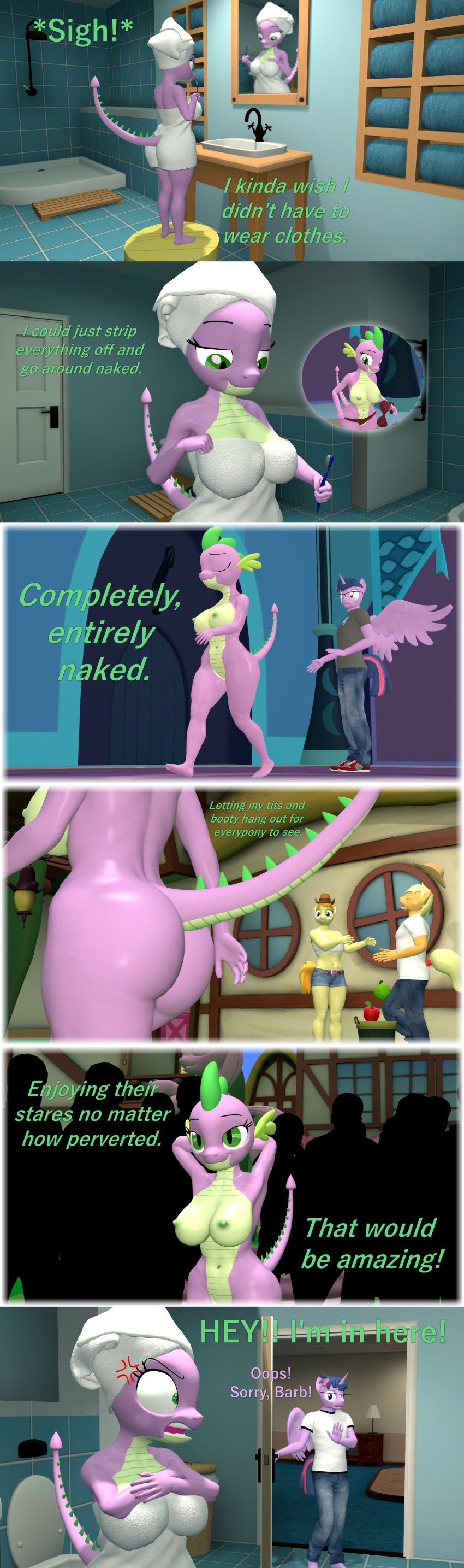 3d_(artwork) absurd_res alicorn anthro anthrofied applejack_(mlp) ass big_breasts big_butt bra braeburn_(mlp) breasts closed_eyes clothing digital_media_(artwork) equid equine exhibitionism eyewear female friendship_is_magic ftm_crossgender genderswap_(ftm) genderswap_(mtf) genitals glasses hasbro hi_res horn male mammal mtf_crossgender my_little_pony mythological_creature mythological_equine mythology nude panties papadragon69 pussy rule_63 smile spike_(mlp) thick_thighs towel towel_only twilight_sparkle_(mlp) underwear wings