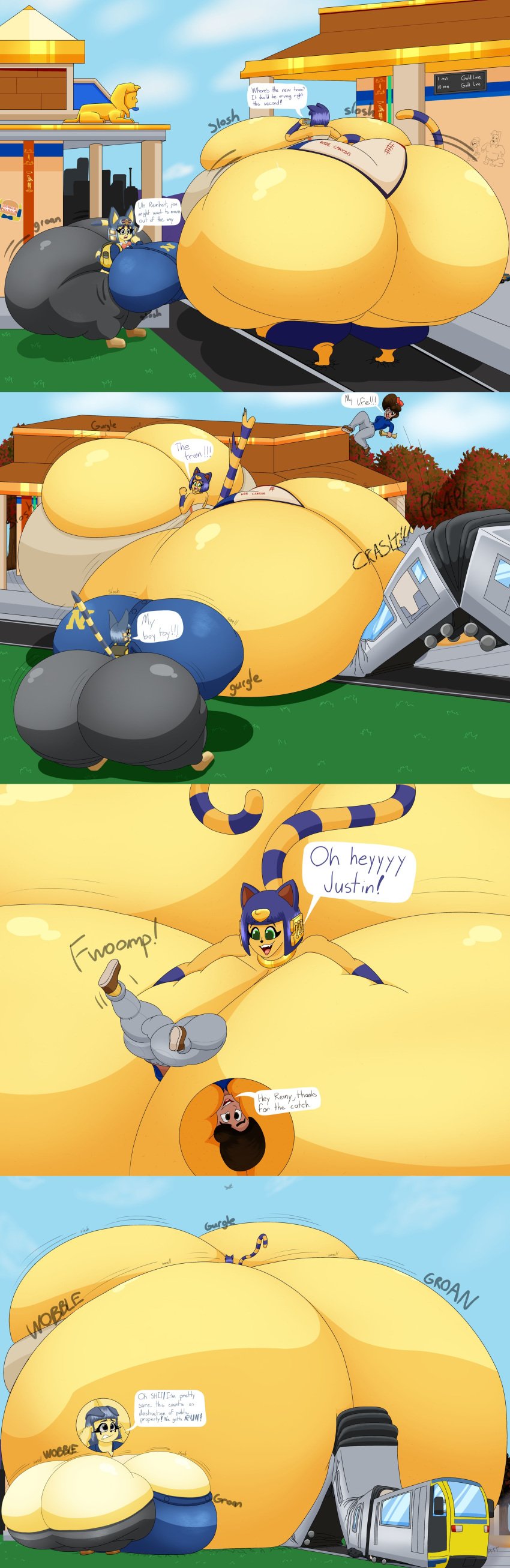 2girls animal_crossing ankha ankha_(animal_crossing) ankha_reinhart_(user3345) ankha_simpson_(user3345) anthro anthro_only ass ass_expansion big_ass big_breasts breast_expansion breasts bubble_butt cleavage colossal_ass colossal_breasts enormous_ass enormous_breasts felid feline female female_focus female_only furry gigantic_ass gigantic_breasts huge_ass huge_breasts hyper_ass hyper_breasts immobile justin_(user3345) large_ass large_breasts massive_ass massive_breasts nintendo original original_character tagme thick_thighs thunder_thighs user3345 wide_hips