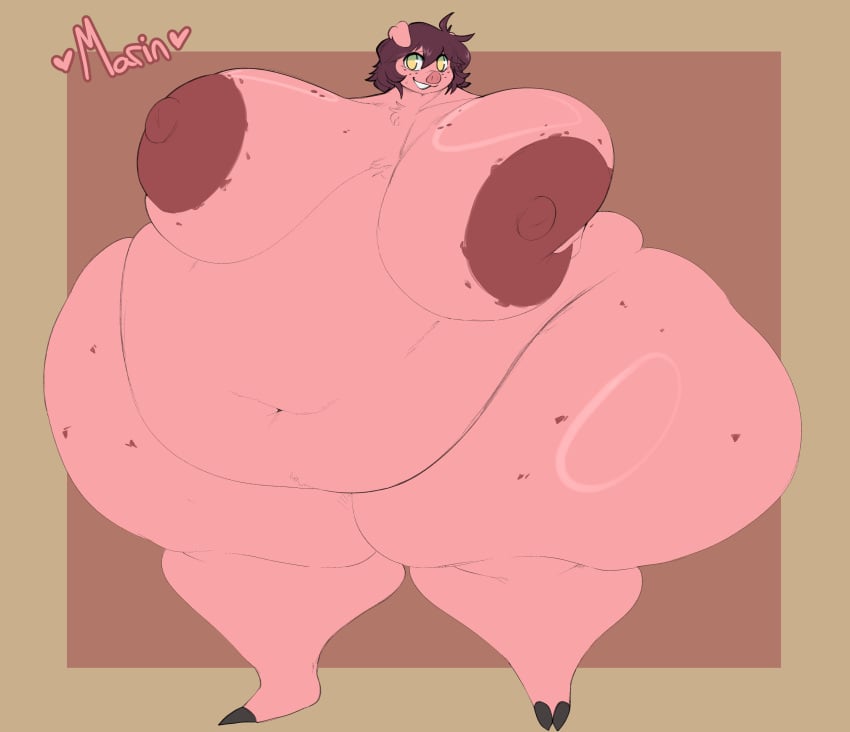 bbw big_ass big_breasts breasts bubble_butt cleavage female furry huge_ass huge_breasts hyper_ass hyper_breasts nipples overweight pig tagme thick_thighs wide_hips xytora