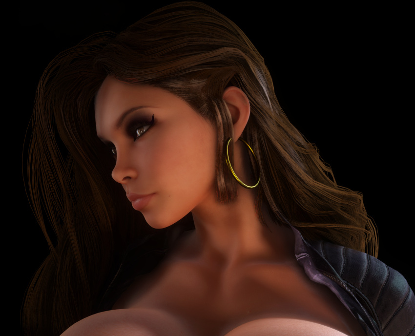 1girls 3d 3d_(artwork) alternate_ass_size alternate_breast_size areola_slip areolae areolae_slip ass asymmetrical_hair big_ass blaze_fielding bottom_heavy breasts breasts_bigger_than_head brown_hair cleavage close-up closeup crop_top cropped_jacket earrings face_focus female female_only female_solo fingerless_gloves gigantic_breasts gloves hoop_earrings hourglass_figure huge_ass huge_breasts human human_female human_only jacket large_ass long_hair midriff midriff_baring_shirt miniskirt nipple_slip nipples red_skirt short_skirt skirt solo solo_female streets_of_rage streets_of_rage_4 thighs top_heavy top_heavy_breasts tube_top tubetop upper_body vaako wide_hips