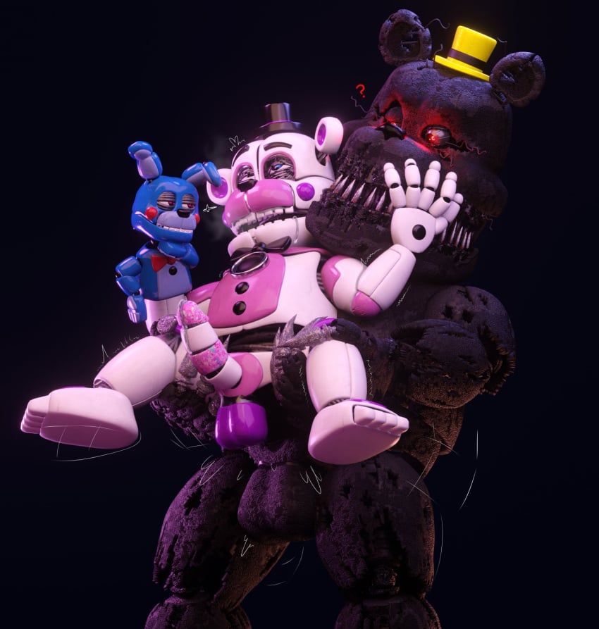 2024 3boys 3d 3d_(artwork) 3d_render anal anal_insertion anal_sex anal_sex animatronic animatronics balls ballsack bear bear_ears black_balls black_body blue_body bowtie bunny bunny_ears color digital_media_(artwork) drool drool_on_face drool_string drooling eyes_mostly_closed five_nights_at_freddy's five_nights_at_freddy's:_sister_location five_nights_at_freddy's_4 fnaf funtime_freddy_(fnafsl) gay gay_anal gay_sex hand_on_leg hand_on_thigh hands_on_legs hands_on_thighs hat holding leaking leaking_cum leaking_penis legs_apart legs_spread looking_at_another looking_up male male/male male_only nightmare_(fnaf) open_mouth open_mouth penile penile_penetration penis penis_in_ass penis_out pink_body pink_penis puppet_bonnie_(fnafsl) purple_balls rabbit rabbit_ears red_eyes robot scottgames sharp_teeth side_eye simple_background spread_legs spreading spreading_legs teeth thinking thinking_pose w1ckedb3ast white_body white_penis