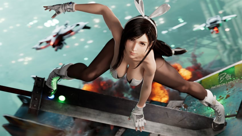 1girls 2024 3d 3d_(artwork) alternate_costume big_breasts billyhhyb black_hair breasts bunny_ears bunny_girl bunnysuit cleavage clothing curvy curvy_body curvy_female curvy_figure dark_brown_hair earrings female female_focus female_only final_fantasy final_fantasy_vii final_fantasy_vii_rebirth final_fantasy_vii_remake hanging_breasts leather_boots leather_gloves light-skinned_female light_skin long_hair looking_at_viewer midriff nylons ponytail pose posing red_eyes skirt smiling_at_viewer solo spread_legs square_enix tifa_lockhart