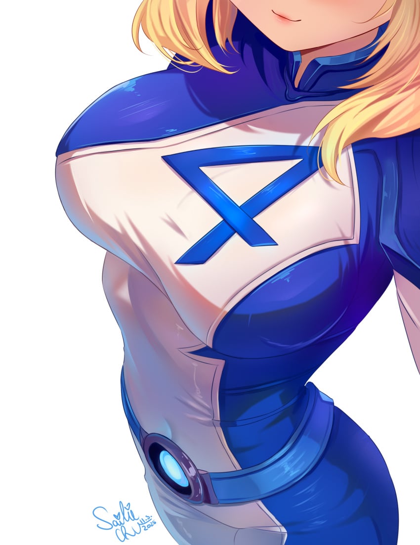 1girls big_ass big_breasts blonde_hair fantastic_four female female_only invisible_woman invisible_woman_(marvel_rivals) marvel marvel_rivals milf sailie skindentation skintight sue_storm thick_thighs