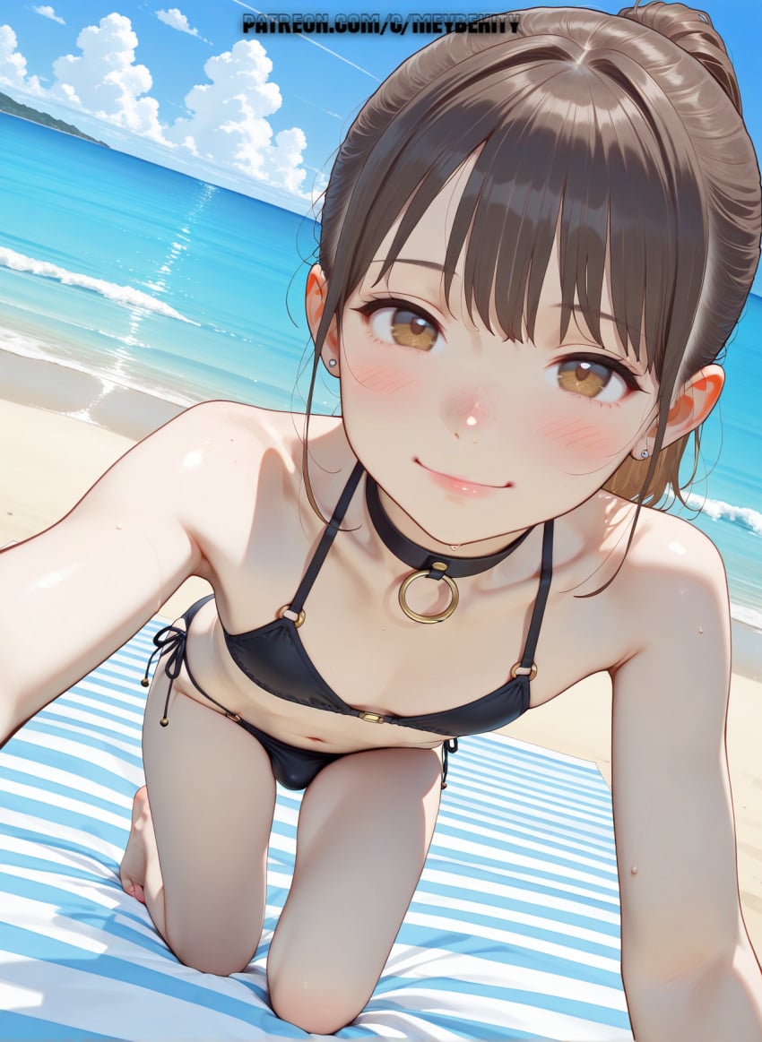 1boy ai_generated beach bikini femboy otoko_no_ko trap yaoi