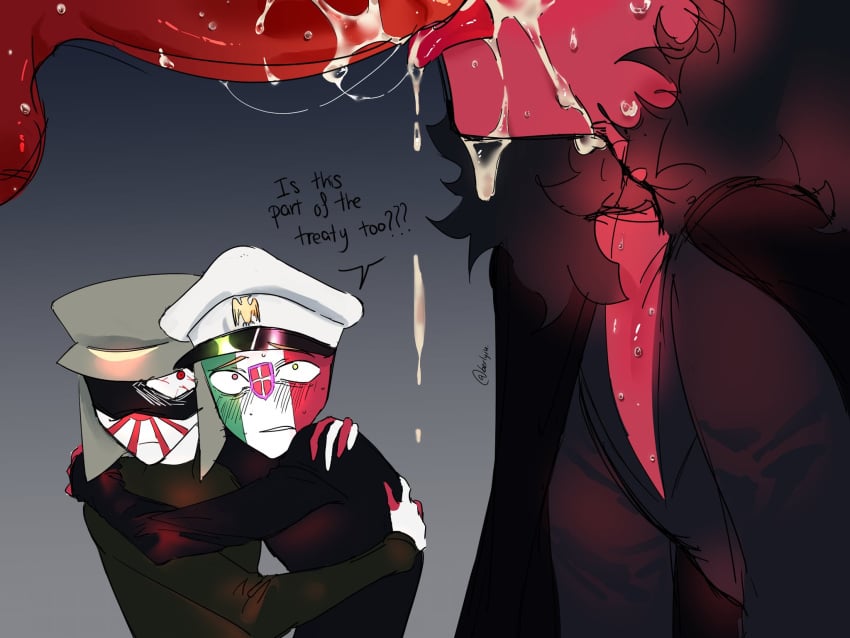 blowjob countryhumans dominant_male gay_sex male/male soviet_union_(countryhumans) submissive_male third_reich_(countryhumans) yaoi