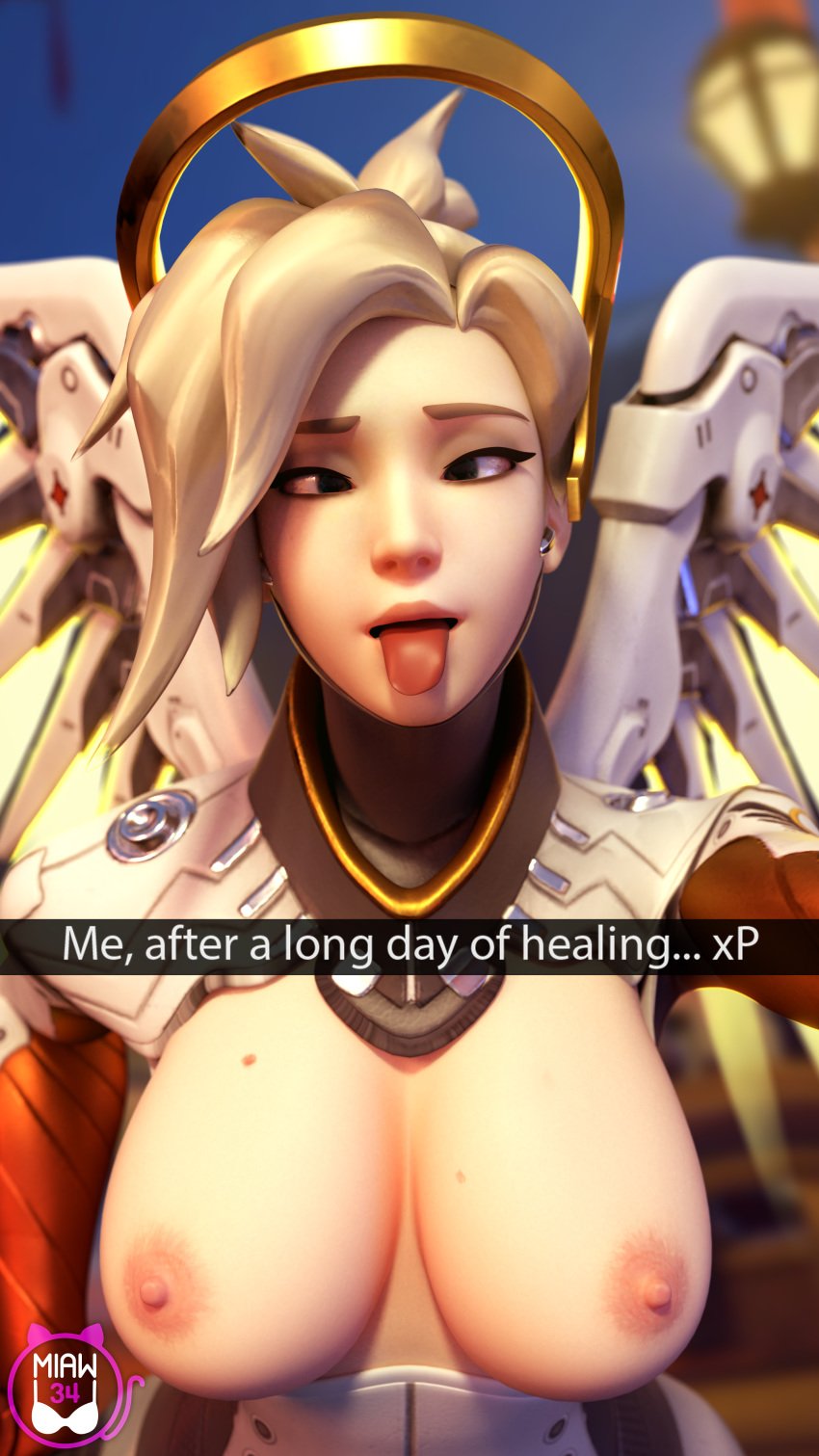 3d :p blender breasts mercy miaw34 overwatch snap