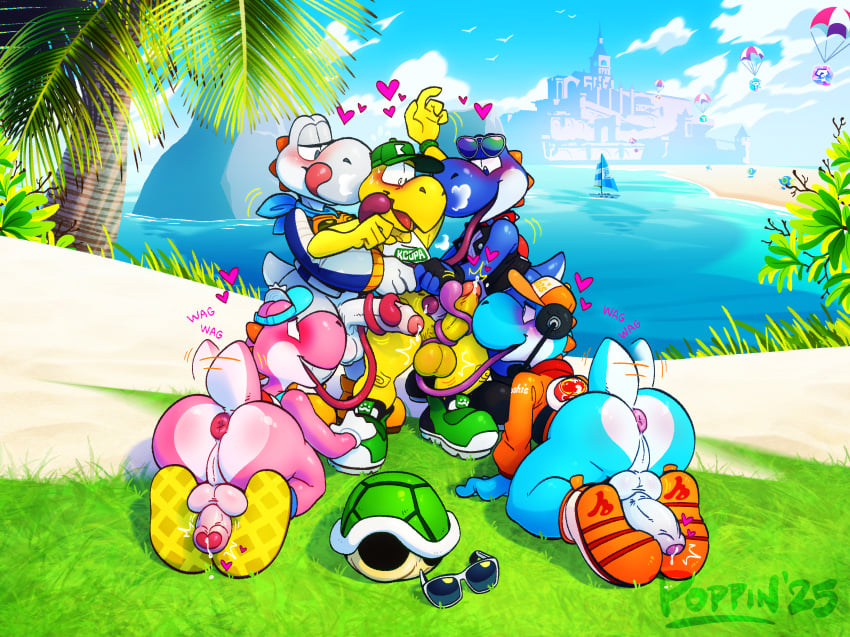Blue Yoshi (Mario (Series)) Rule 34 Image