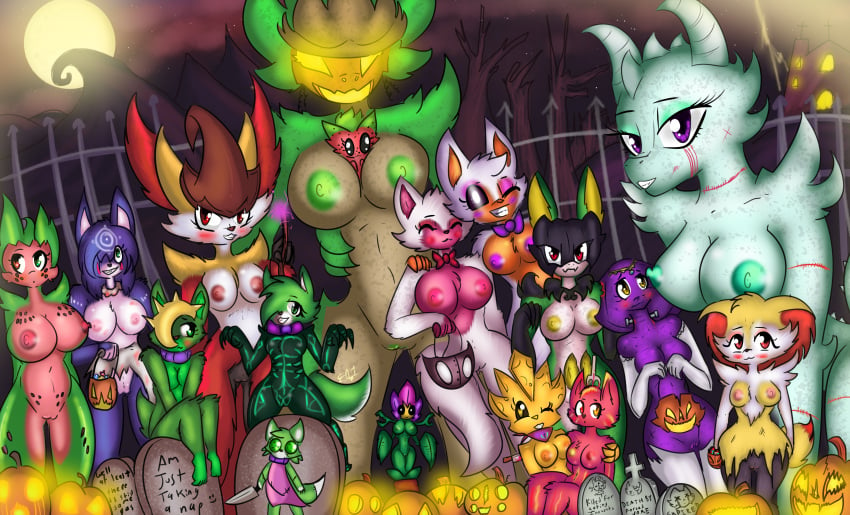 16girls 1futa 2017 4_toes 5_fingers absurd_res animatronic anthro arbok areola barefoot big_breasts black_fur black_nose black_sclera blue_fur blue_hair blush braixen breasts candy canine cheese chis class_zero clitoris closed_eyes clothing costume crossover delphox digital_media_(artwork) diphallia diphallism e-01 english_text fail_zero fake_blood feet female five_nights_at_freddy's five_nights_at_freddy's_2 five_nights_at_freddy's_world flower flower_pot food food_creature fork fox fruit fur futanari glowing glowing_eyes gravestone graveyard green_eyes green_fur green_hair green_nipples green_pussy green_scales grey_fur hair halloween hat hi_res holidays humanoid inner_ear_fluff intersex jack-o'-lantern ketchup knife krystal lolbit_(fnaf) looking_at_viewer machine magic mammal mangle_(fnaf) melon melondy_(e-01) merry_(e-01) moon multi_penis multicolored_fur mustard night nintendo nipples nude one_eye_closed open_mouth orange_fur outside paws penis pink_fur pink_nipples pink_pussy plant pokémon_(species) pokemon pokemon_(species) pumpkin pumpqueen purple_body purple_eyes purple_scales purple_skin pussy red_body red_eyes red_fur red_pussy red_skin reptile robot sally_(e-01) scales scalie scarf serperior simple_background size_difference smile star star_fox tag_panic text that_flower_what_appears_in_your_lawn_but_nobody_gives_a_single_fuck_of_her_(character) tina_(e-01) toes tree two_tone_fur video_games watermelon white_eyes white_fur white_scales wini wink wolf yellow_eyes yellow_fur yellow_nipples zero's_doll zero_one