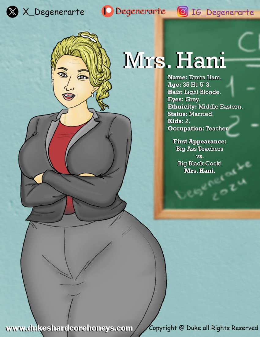 bbw big_ass big_butt blonde_hair blonde_hair clothed clothed_female dat_ass dat_butt married_woman mature_female middle_eastern milf mommy pawg queen_of_spades solo_female suit_jacket teacher voluptuous white_body wife