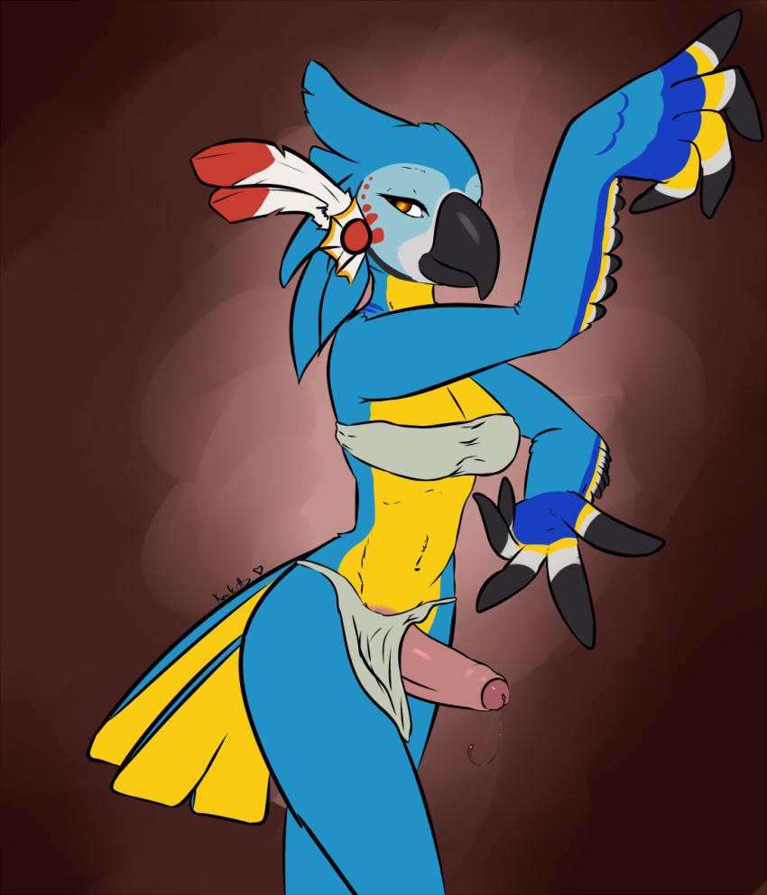 1futa 2017 anthro avian bandeau beak bird blue_feathers bottomless_skirt breasts breath_of_the_wild cleavage clothed clothing crest curvy erection erection_under_clothes erection_under_loincloth erection_under_skirt feathers futa_only futanari hi_res intersex kass_(zelda) konkitty large_breasts large_penis loincloth looking_at_viewer midriff nintendo orange_eyes penis penis_out penis_under_clothes penis_under_loincloth penis_under_skirt portrait rito skirt skirt_lift solo standing the_legend_of_zelda three-quarter_portrait uncut video_games wings