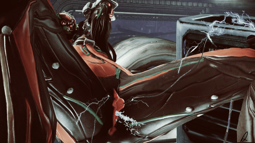 alien alien_girl amonsrule captura electricity electro electrode electrode_(object) electrodes electrostimulation ninja orgasm photoshop pussy pussy_ejaculation space squirt squirting tenno valkyr_(warframe) warframe warframetenno