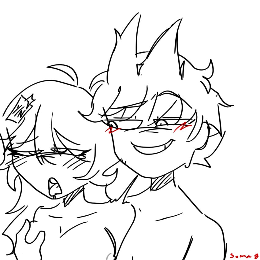 ahegao ambiguous_penetration anon anonymous_female breast_grab breast_grab_during_sex breast_grab_from_behind eddsworld female ocxcanon ocxtord tagme tord tord_(eddsworld) tordxoc y/n