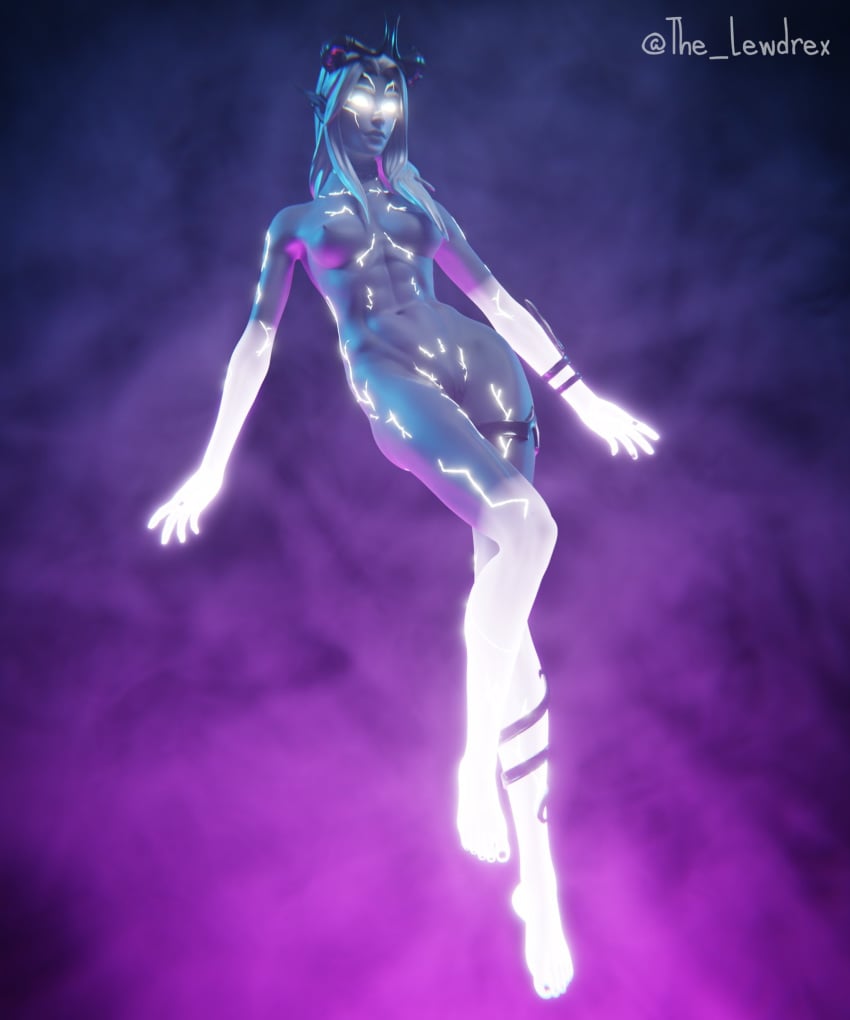 1girls 3d abs areolae athletic athletic_female blender breasts choker completely_nude completely_nude_female elf elf_ears elf_female erect_nipples etheria_(fortnite) female female_focus female_only fortnite glowing glowing_eyes grey_body grey_skin headwear highres lewdrex long_hair medium_breasts nipples nude nude_female presenting presenting_breasts presenting_pussy pussy pussy_lips simple_background small_breasts solo solo_female solo_focus vagina watermark white_eyes