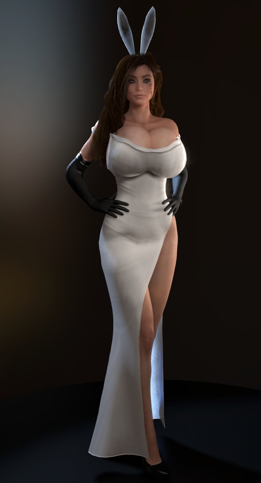 1girls 3d 3d_(artwork) alternate_breast_size ass big_ass big_breasts bottom_heavy breasts breasts_bigger_than_head bunny_ears bust busty cleavage clothed clothed_female curvaceous curvy curvy_figure doctor dress elbow_gloves female female_focus female_only female_solo gloves hips hourglass_figure house_(series) huge_ass huge_breasts human human_female human_only large_ass large_breasts legs light-skinned_female light_skin mature mature_female olivia_wilde remy_hadley slim_waist solo solo_female thick thick_hips thick_legs thick_thighs thighs thirteen_(house) top_heavy vaako voluptuous waist watermark white_dress wide_hips