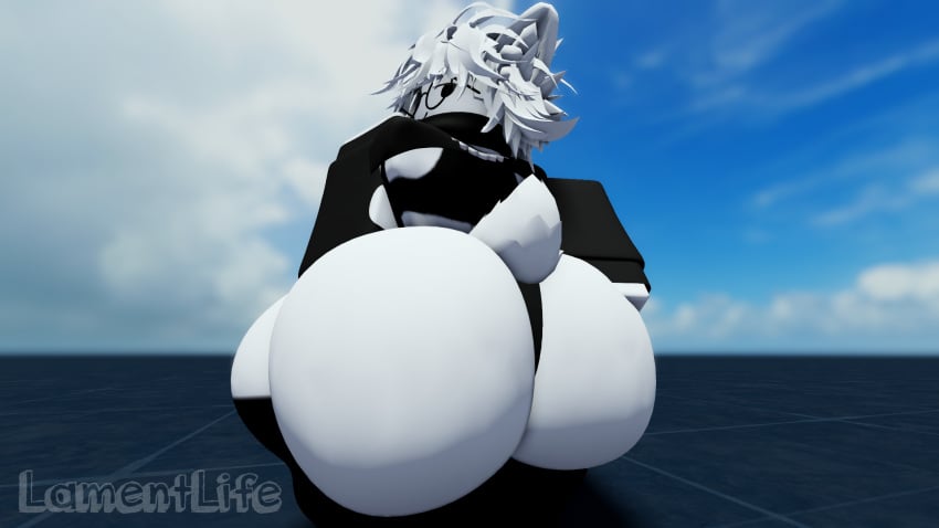 1boy 1male 3d artist_name ass ass_grab backview big_ass boy femboy huge_ass lamentlife male massive_ass massive_butt only_male roblox robloxian silly_face tagme thick_thighs watermark