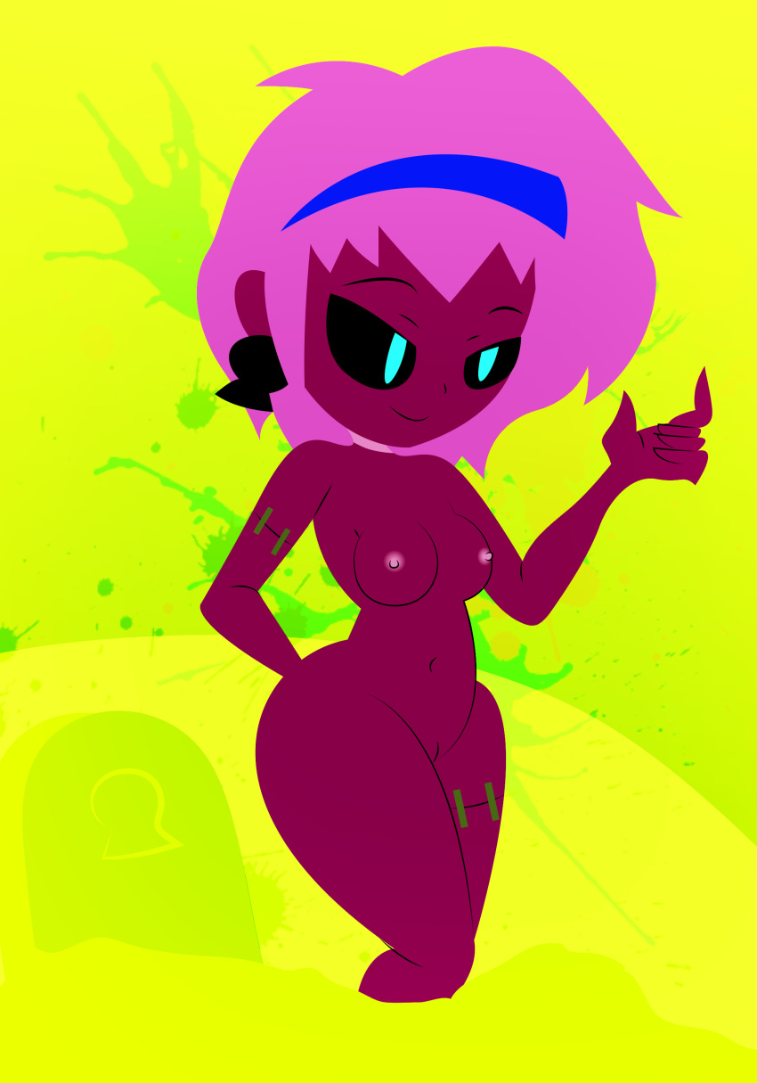 1girls breasts broken_image female green_hair inverted_thumbnail red_eyes rottytops shantae smooth_skin thumbnail_error vagina wayforward zabthekabbit zombie