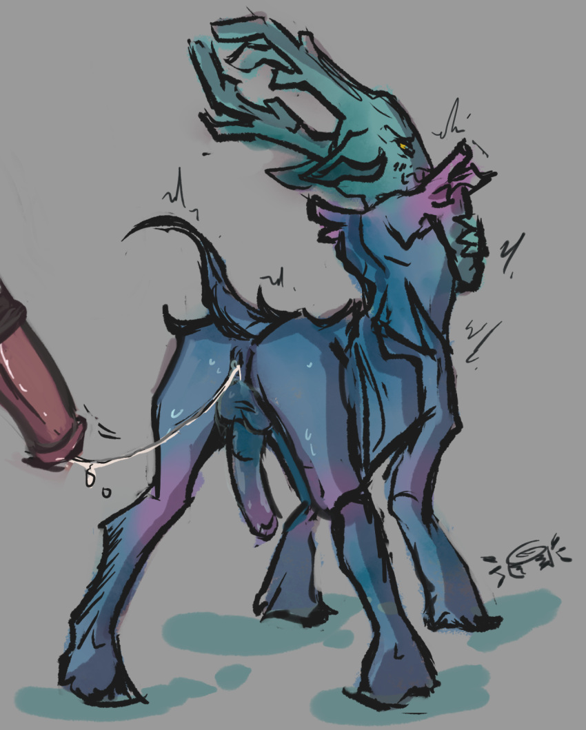 cum cum_inside dota dota_2 equine equine_penis gay gay_sex horns leshrac penis