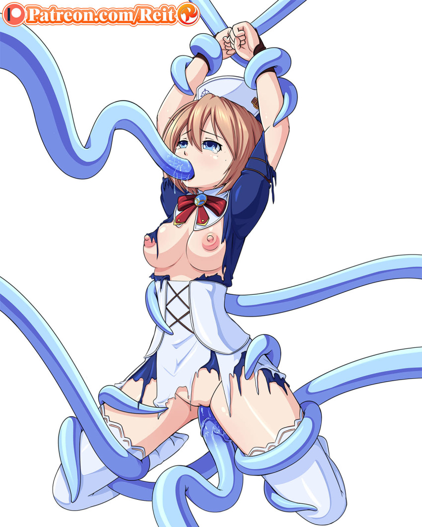 1girls 2017 areolae blanc blonde_hair blue_eyes blue_tentacles bondage breasts clothed_sex clothing compile_heart cyberdimension_neptunia double_penetration female idea_factory neptunia_(series) nipples nude open_mouth oral penetration pussy rape reit restrained restrained_by_tentacles short_hair solo spread_legs suspended_via_tentacles suspension tears tentacle tentacle_around_waist tentacle_in_mouth tentacle_in_pussy tentacle_rape tentacle_sex tentacles_around_arms tentacles_around_legs thighhighs torn_clothes uncensored vagina vaginal_penetration white_legwear white_thighhighs wide_hips