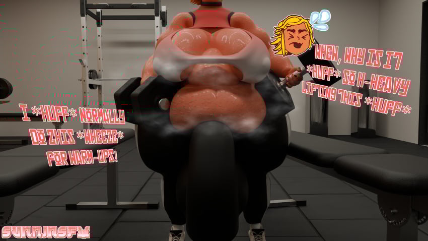 3d big_breasts breasts continuation dialogue emoji fit fit_to_fat futanari gym intersex pov rapid_weight_gain sequence struggling sunninsfw sunny_(sunninsfw) sweat sweating sweaty_body sweaty_breasts voluptuous voluptuous_female weight_gain weightlifting