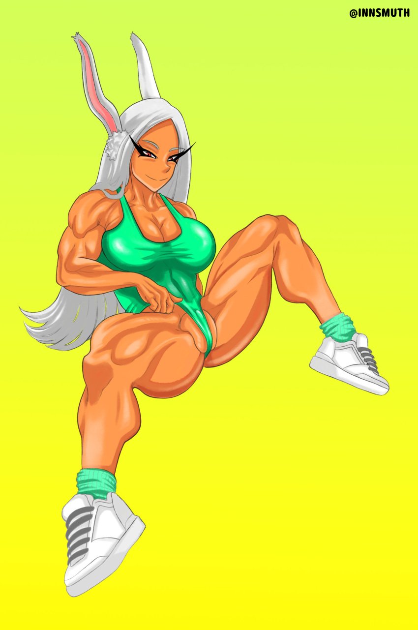 ankle_socks anklehighs big_breasts boku_no_hero_academia breasts green_socks huge_breasts innsmuth loose_socks mirko miruko muscle muscle_girl muscle_tone muscles muscular muscular_arms muscular_female muscular_legs my_hero_academia pussy rumi_usagiyama shoes sneakers socks socks_and_shoes usagiyama_rumi