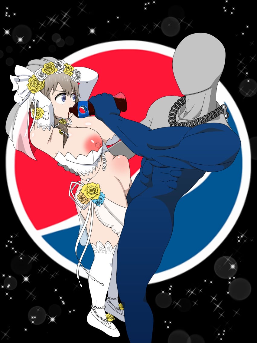 1boy 1boys 1girl 1girls big_breasts big_penis chain_necklace cheating_wife crossover cum cum_in_pussy cum_inside cum_on_face cumming drink drinking faceless_character faceless_male hands_behind_head jewelry lifting_person mature_female milf muscles muscular_male netorare pepsi pepsiman sex soda soda_bottle tummy_bulge uzaki-chan_wa_asobitai! uzaki_tsuki wedding_dress wedding_lingerie wellstuffs