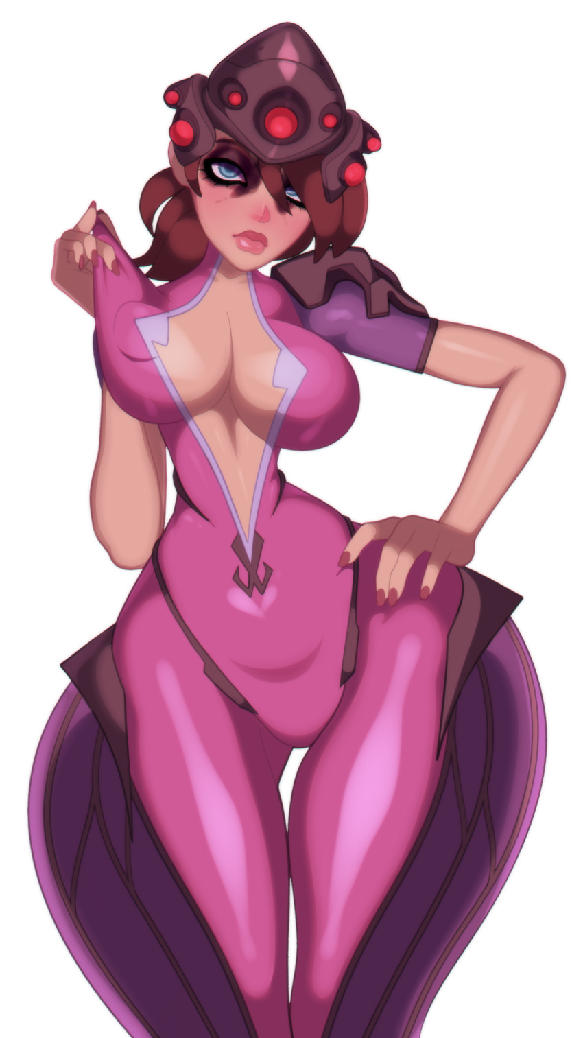 2d big_breasts breasts cleavage cosplay female female_only large_breasts light-skinned_female light_skin looking_at_viewer metal_gear_solid metal_gear_solid_v overwatch overwatch_2 pale-skinned_female pale_skin quiet_(metal_gear) shybabs solo thick_hips thick_thighs thunder_thighs voluptuous widowmaker_(cosplay)