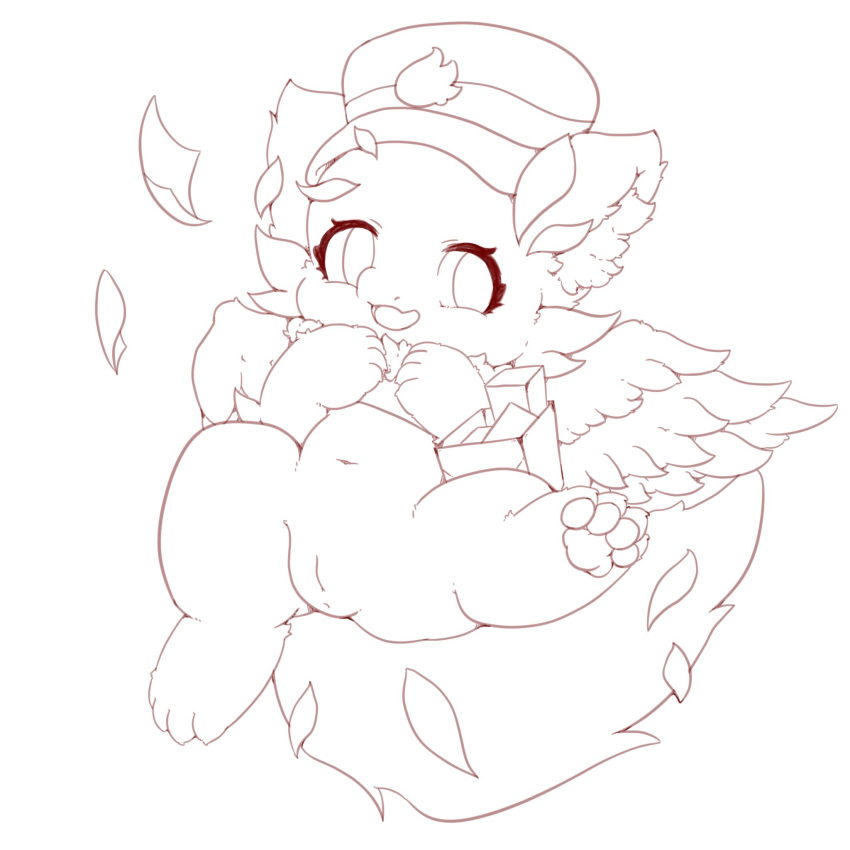 1:1 animal_genitalia anthro anus clothing connaugh dragon female genital_slit genitals hat headgear headwear hi_res kemono line_art monochrome mythological_creature mythological_scalie mythology open_mouth open_smile paws scalie semi-anthro smile solo