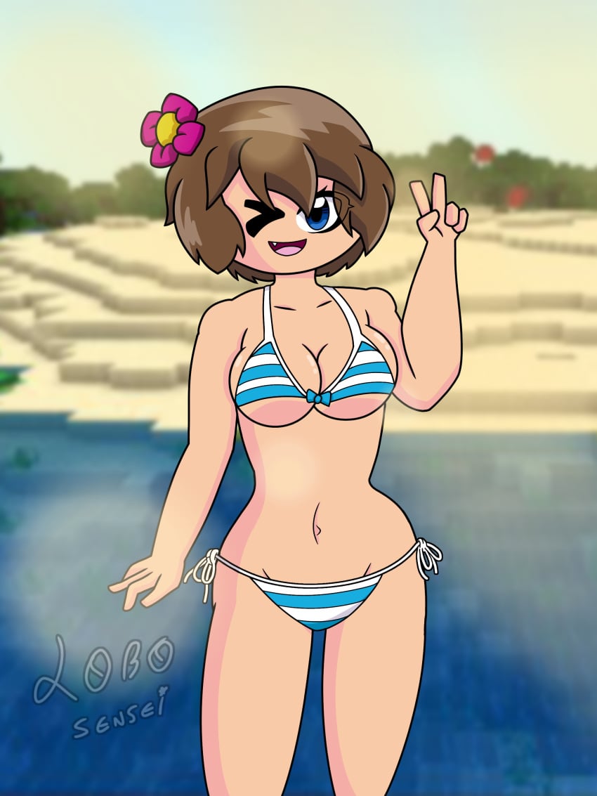 bikini jenny_belle jenny_belle_(slipperyt) jenny_mod minecraft minecraft_girl minecraft_mob minecraft_xxx