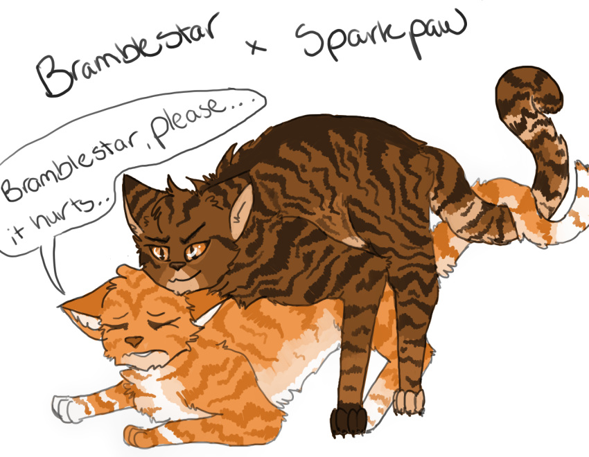 age_difference alpha_channel bramblestar_(warriors) daughter father father_and_daughter feline female feral feral_on_feral forced incest male mammal miashire parent penetration rape simple_background source_request sparkpelt_(warriors) straight transparent_background warriors_(cats)