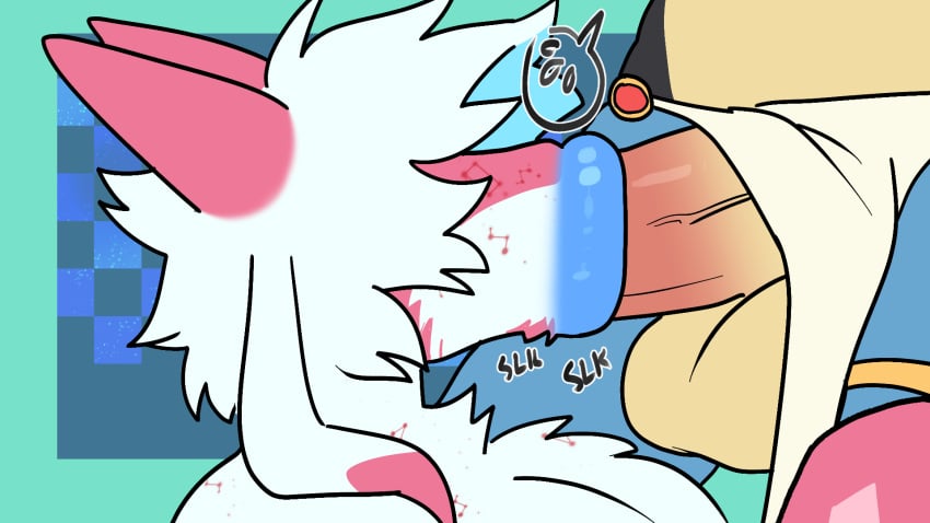 16:9 anthro balls big_balls big_penis blue_background blue_lips bottomwear bottomwear_aside bovid caprine clothing clothing_aside donut_mouth duo fellatio fur generation_4_pokemon genitals goat green_background hi_res horn hybrid hyper hyper_lips lips loincloth loincloth_aside lucario male male/male mammal midnite_fsnax nintendo oral penile penis penis_in_mouth pink_body pokemon pokemon_(species) rox_(midnite_fsnax) sex simple_background thick_lips thick_penis trans_(lore) trans_man_(lore) white_body white_fur widescreen