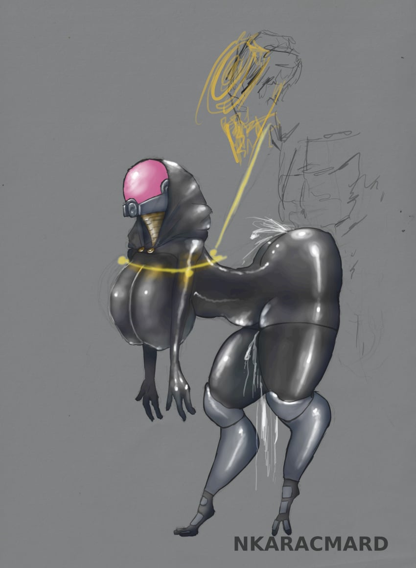 2025 2d cum female fixed latex latex_suit mass_effect nkaracmard quarian tali'zorah_nar_rayya
