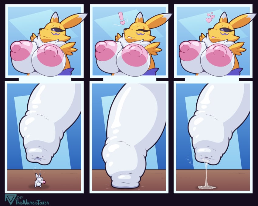 anon anthro areola balls bandai_namco big_areola big_balls big_breasts big_nipples big_penis black_sclera bodily_fluids breasts cock_vore comic digimon digimon_(species) dipstick_ears duo ear_markings endosoma exclamation_point extreme_size_difference foreskin foreskin_play fur futa_only futanari genital_fluids genitals giantess gynomorph heart_symbol hi_res huge_areola huge_balls huge_breasts huge_cock huge_nipples humanoid hyper hyper_balls hyper_genitalia hyper_penis intersex intersex/intersex larger_futanari low-angle_view macro micro multicolored_body multicolored_ears multicolored_fur neck_tuft nipples nude penile penis precum precum_string renamon safe_vore size_difference size_play smaller_futanari smile soft_vore thick_thighs thisnameistaken tuft two_tone_body two_tone_fur uncircumcised vore white_body wide_hips willing_prey