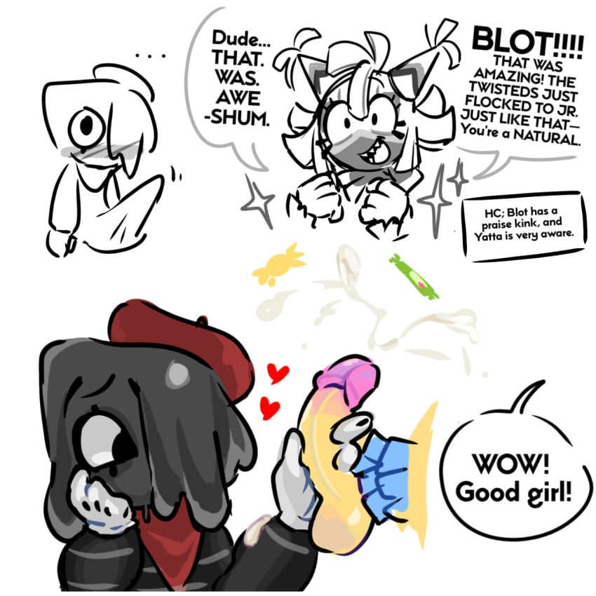 blot_(dandy's_world) handjob trans_woman transfem yatta_(dandy's_world) yuri
