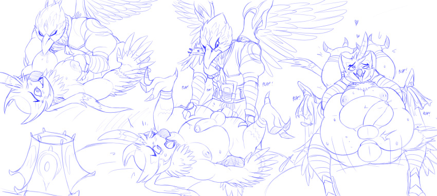 anal anal_sex anthro asian_clothing avian balls beak big_breasts bird bodily_fluids breast_play breast_suck breasts clothing corvid corvus_(genus) crow digital_media_(artwork) duo epic_games erection fortnite genitals hair hi_res karasu_(fortnite) male male/male male_penetrated male_penetrating male_penetrating_male meatboom moob_grab moob_suck moobs nipples nude oscine passerine penetration penis self_insert sex simple_background sucking