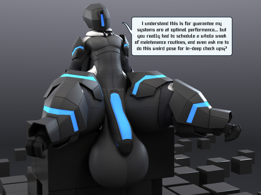 2017 3d anthro anthroanim balls big_balls dialogue english_text hi_res huge_balls huge_thighs humanoid hyper hyper_balls hyper_thighs machine male penis robot s.o.r.u. simple_background sitting solo speech_bubble teapot_(body_type) text thick_thighs wide_hips