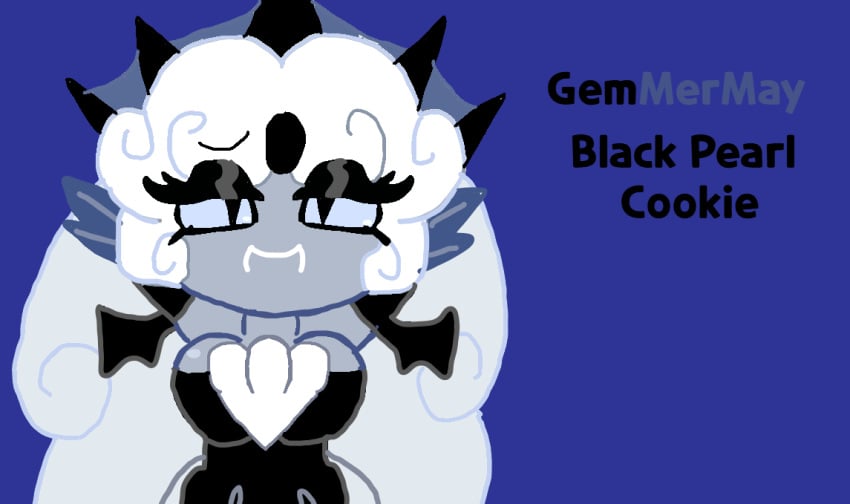 big_breasts black_pearl_cookie black_tail caramelpearl_(artist) cookie_run cookie_run_kingdom cute goth_girl hands_behind_head long_hair mermaid mermaid_girl mermaid_tail mermay mermay2025 tagme white_hair