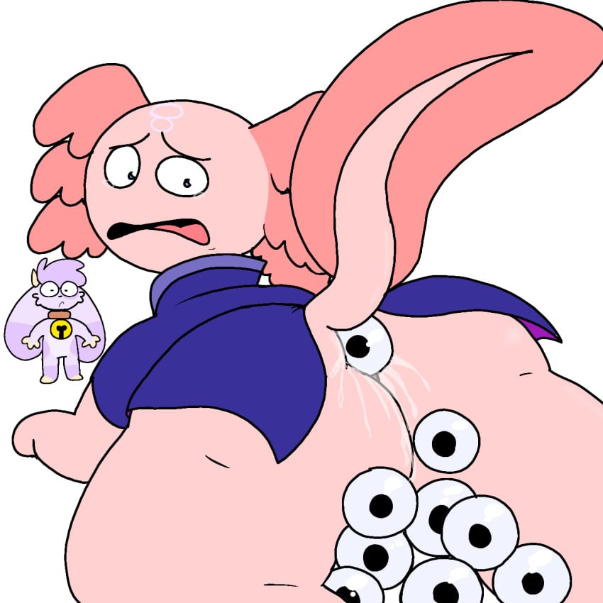 aristotle_(billie_bust_up) ass axolotl billie_(billie_bust_up) billie_bust_up egg_laying simple_background