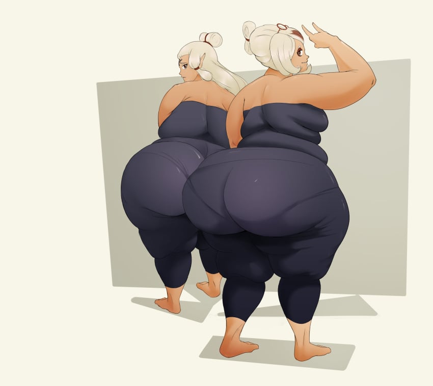 2girls ass bbw big_ass female overweight pantylines paya_(the_legend_of_zelda) pear_shaped purah seatbeltdraws the_legend_of_zelda the_legend_of_zelda:_breath_of_the_wild