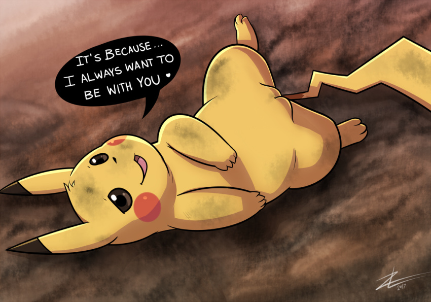 2017 cute digital_media_(artwork) dirty edit female feral flat_chested looking_at_viewer lying mammal nintendo on_back open_mouth pikachu pokémon_(species) pokemon pussy rodent solo text video_games zekromlover