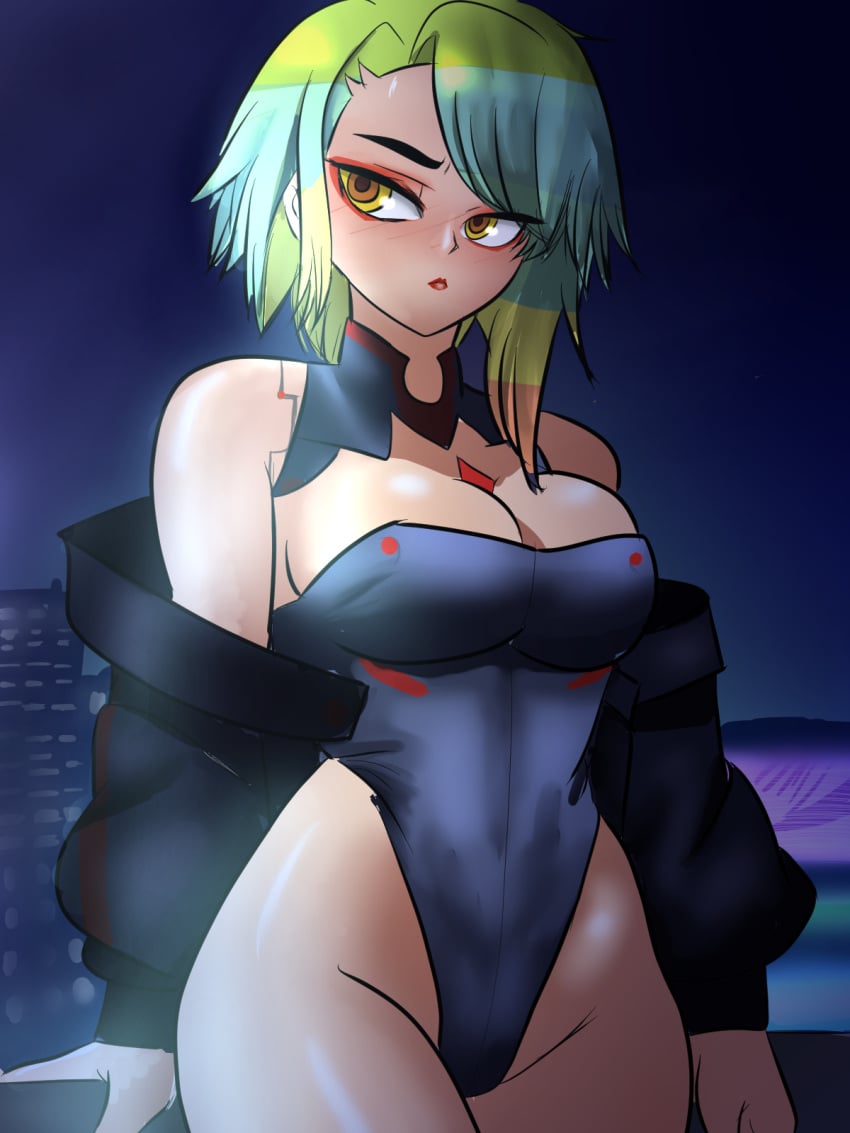 1girls arm_sleeves bikini bikini_top brown_eyes colombian cyberpunk_2077 female female_focus female_only fingerless_arm_sleeves fingerless_gloves flat_chest freckles green_hair hispanic hispanic_virtual_youtuber hot_tub indie_virtual_youtuber larepl1ka latam_virtual_youtuber light-skinned_female light_skin looking_at_viewer lucyna_kushinada_(cosplay) no_sex pool ryumivt short_hair small_breasts solo_female twitch twitch.tv virtual_youtuber vtuber water yellow_eyes youtube youtube_hispanic