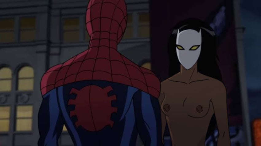 ava_ayala black_hair marvel marvel_comics mask_only nsfw peter_parker spider-man spider-man_(series) ultimate_spider-man white_tiger white_tiger_(marvel)