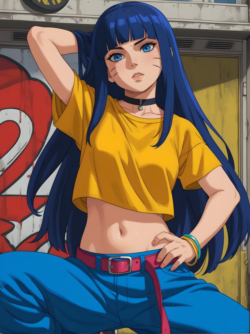 1girls ai_generated alternate_hair_color blue_eyes blue_hair boruto:_two_blue_vortex female_only naruto naruto_(series) teenage_girl teenager uzumaki_himawari whiskers